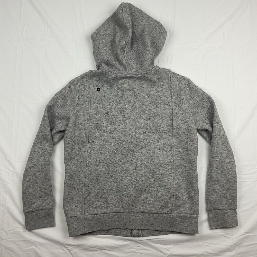 Figs Fleece Zip Hoodie‎ Gray Small Full Zip Sweatshirt Nursing Uniform Cozy Warm - Picture 5 of 8